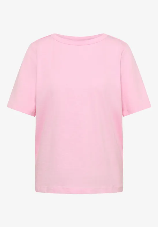 Thumbnail - Cecil Damen Kurzarm T-Shirt aus reiner Baumwolle in Rosa, Gr: L