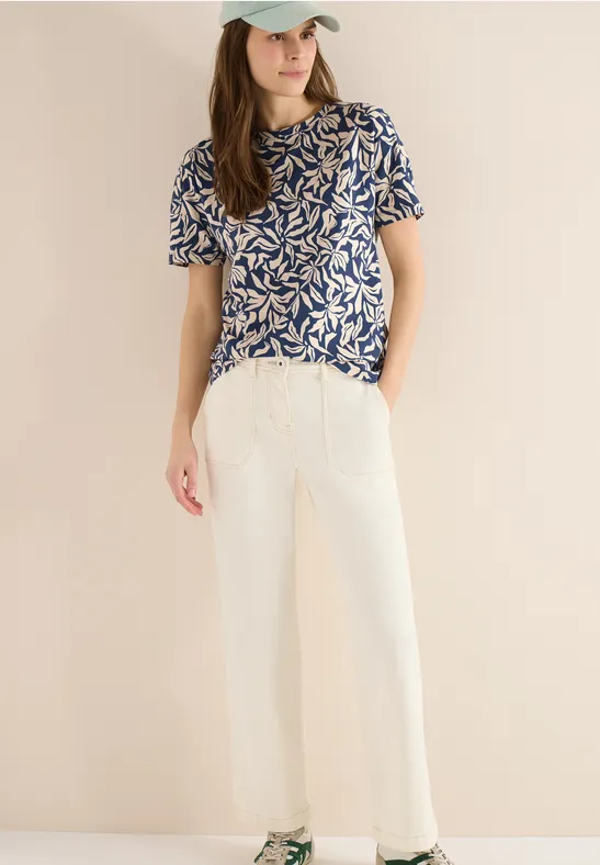 Thumbnail - Cecil Damen Shirt mit Schulterdetail in Blau, Gr: S