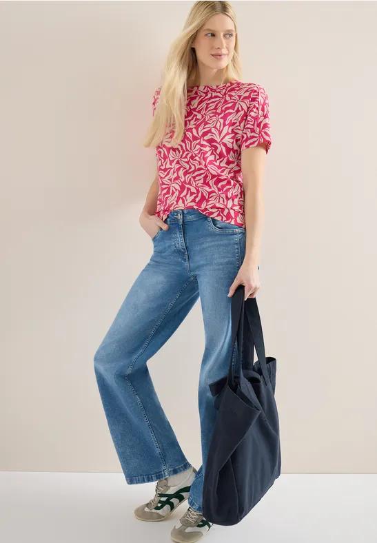 Thumbnail - Cecil Damen Shirt mit Schulterdetail in Pink, Gr: XXL