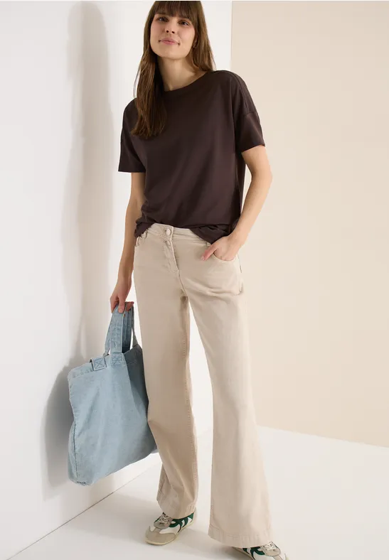 Thumbnail - Cecil Damen Shirt mit Schulterdetail in Braun, Gr: XL