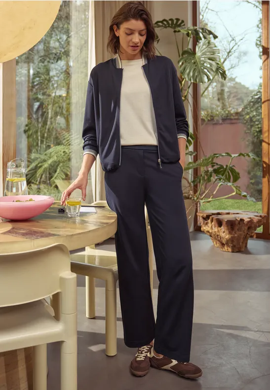 Blouson aus Jersey mit Knontrastdetails günstig online kaufen