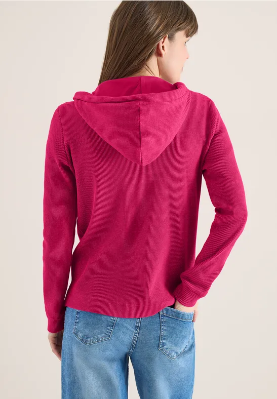 Jacke mit Kapuze und Streifenmuster günstig online kaufen