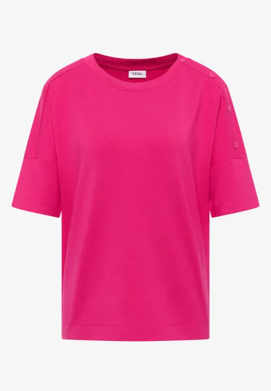 Thumbnail - Cecil Damen Shirt mit Knopfdetail in Pink, Gr: 3XL