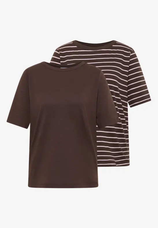 cecil T-Shirt U-Boot Streifenmuster Organic Cotton Bunt