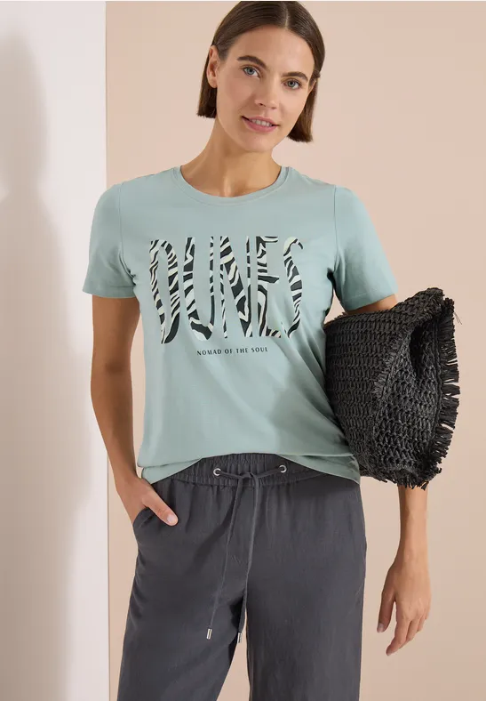 T-Shirt mit Rundhals und Frontprint