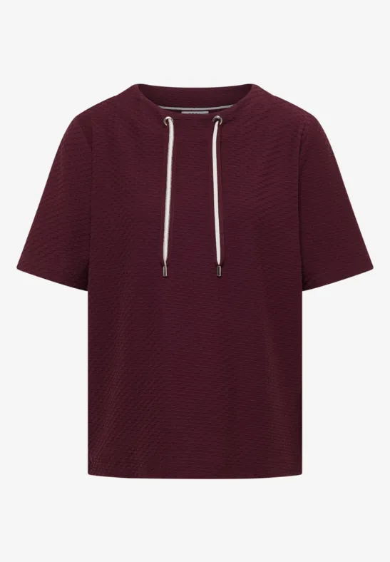 Thumbnail - Cecil Damen T-Shirt mit Rundhals mit Tunnelzug in Rot, Gr: M