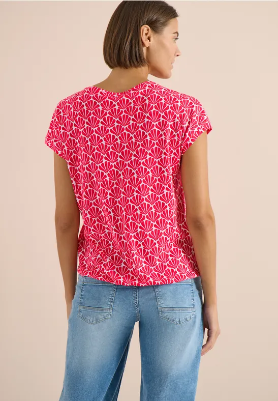 CECIL Kurzarm Shirt mit Spitzendetail günstig online kaufen