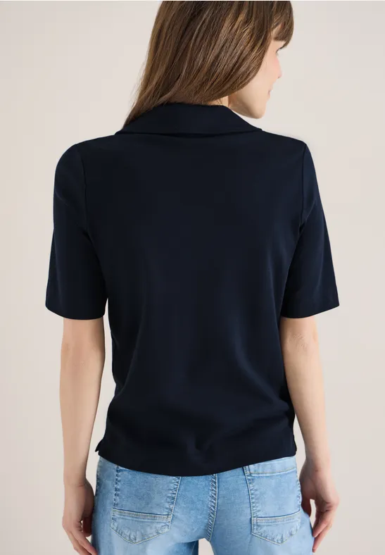 Kurzarm Poloshirt in Unifarbe günstig online kaufen