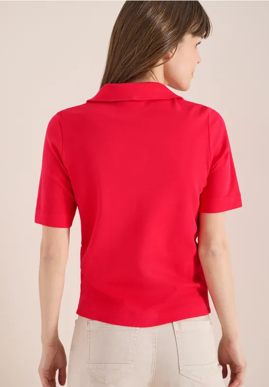Kurzarm Poloshirt in Unifarbe günstig online kaufen