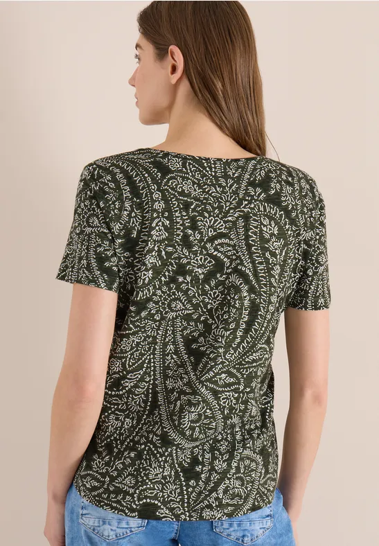 T-Shirt mit Rundhals und Minimal Print günstig online kaufen