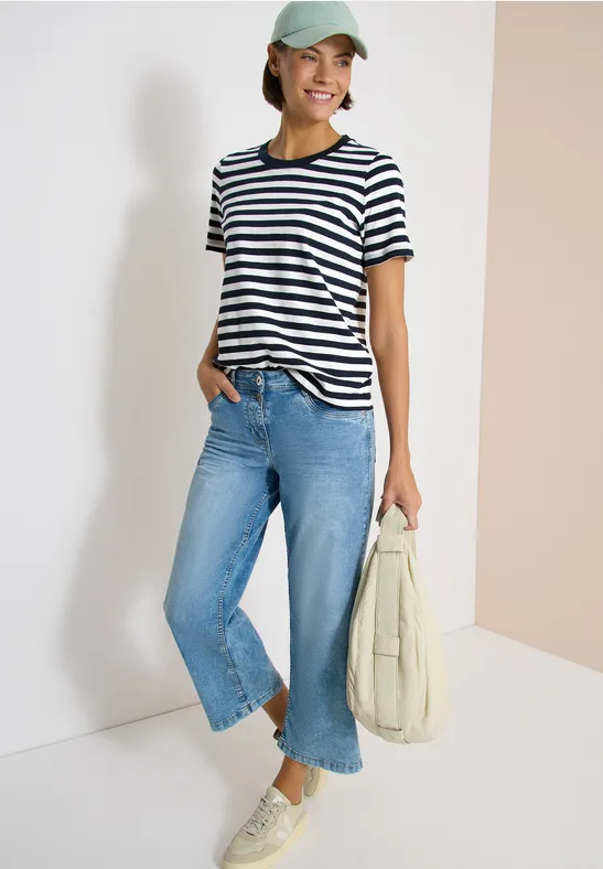CECIL T-Shirt mit Rundhals und Streifen günstig online kaufen