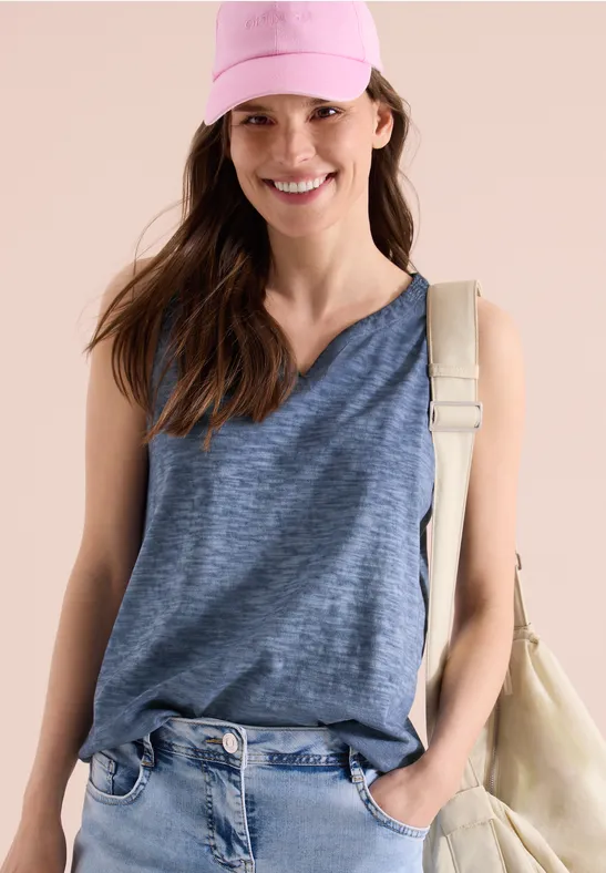 Top en jersey au look garment dye