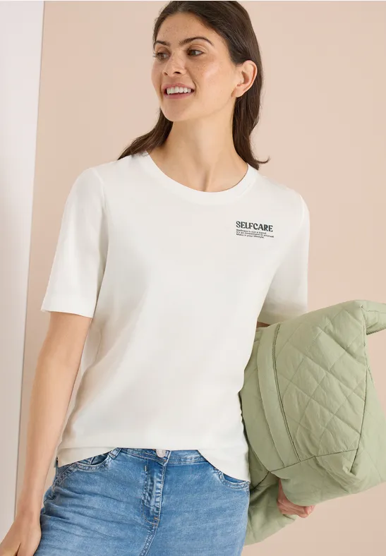 T-Shirt mit Rundhals und Backprint