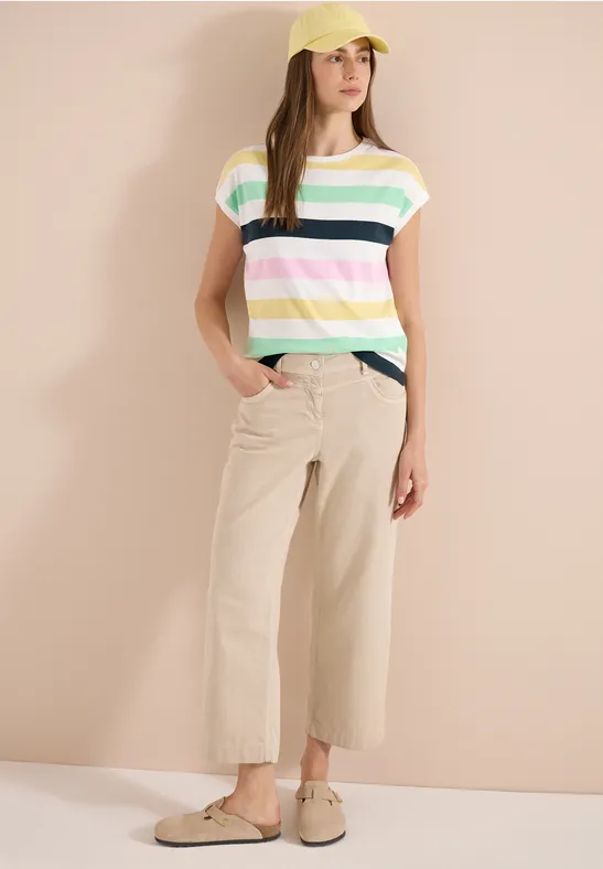 T-Shirt mit Multicolor Streifen