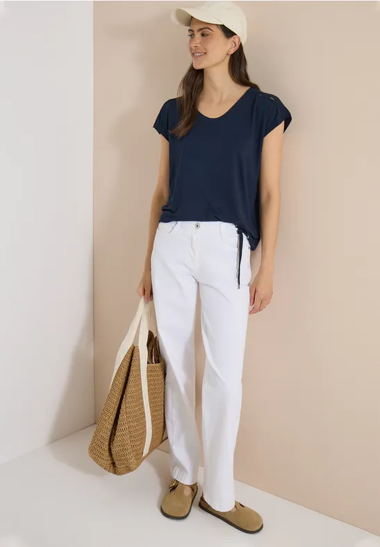 Dropped Shoulder Shirt mit Cut-Out-Detail