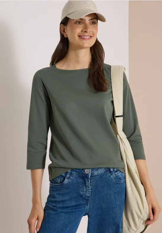 T-shirt basique à col bateau