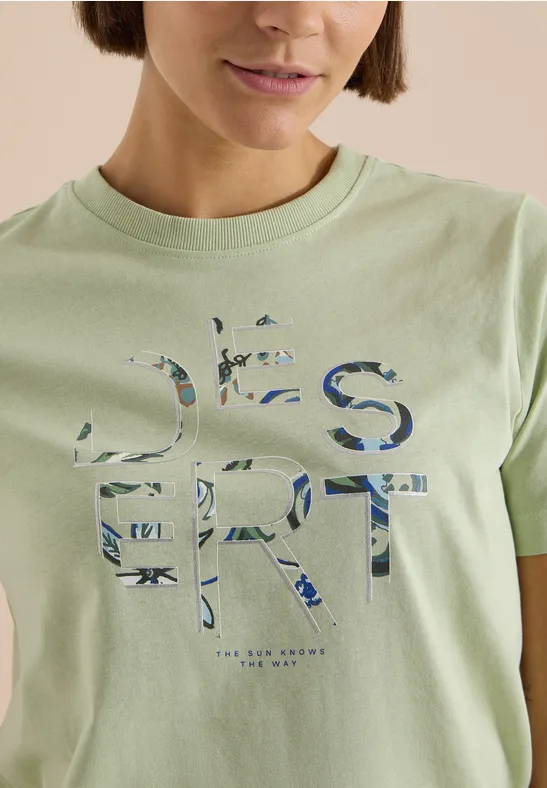 T-Shirt mit Rundhals und Frontprint
