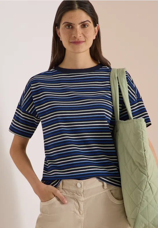 T-Shirt mit Multicolor Streifen