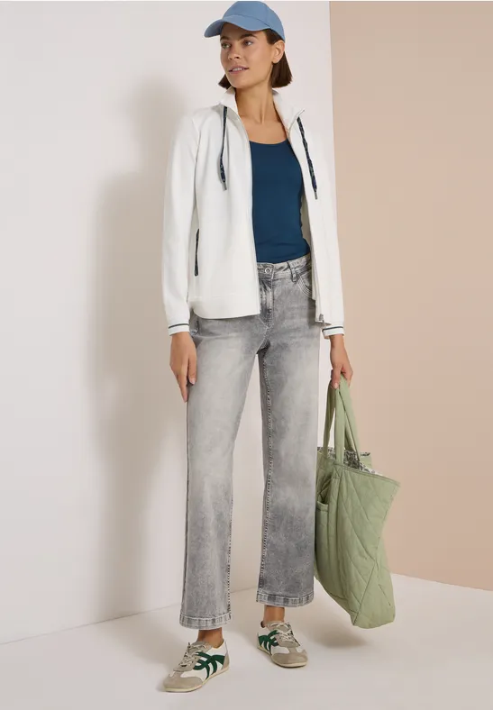 Leichte Jacke mit Stehkragen und Zipper