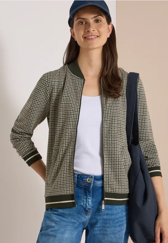 Lichtgewicht blouson in pepita-stijl