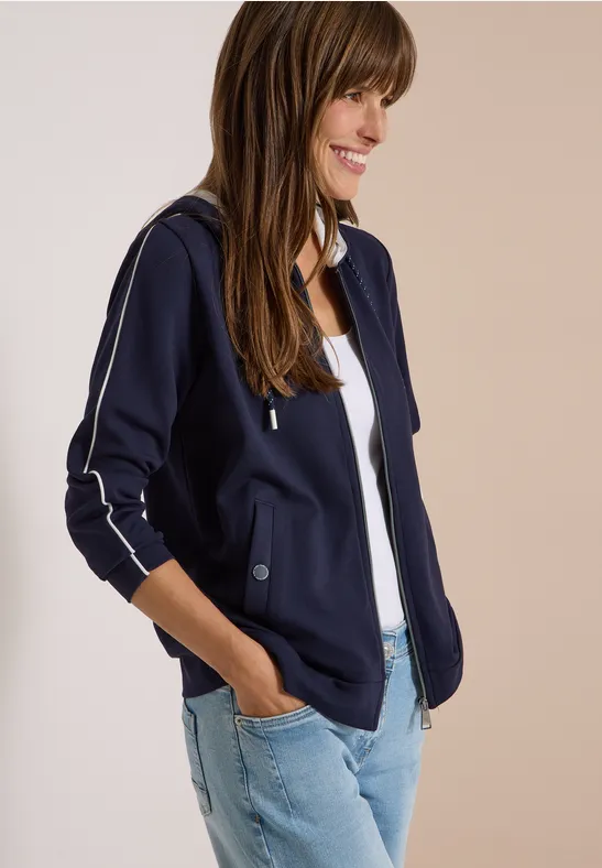 Kapuzenjacke mit Kontrastdetails