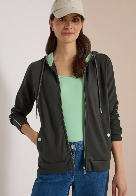 Kapuzenjacke mit Kontrastdetails
