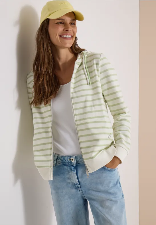 Veste texturée à manches longues et à capuche