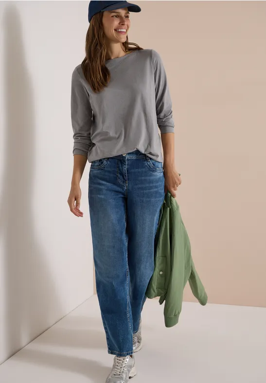 Shirt met lange mouwen en een boothals