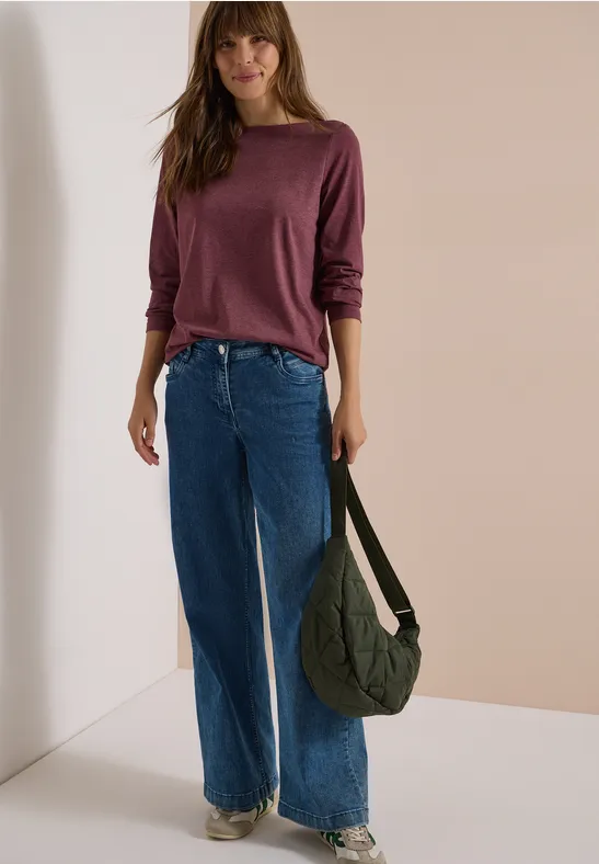 Shirt met lange mouwen en een boothals
