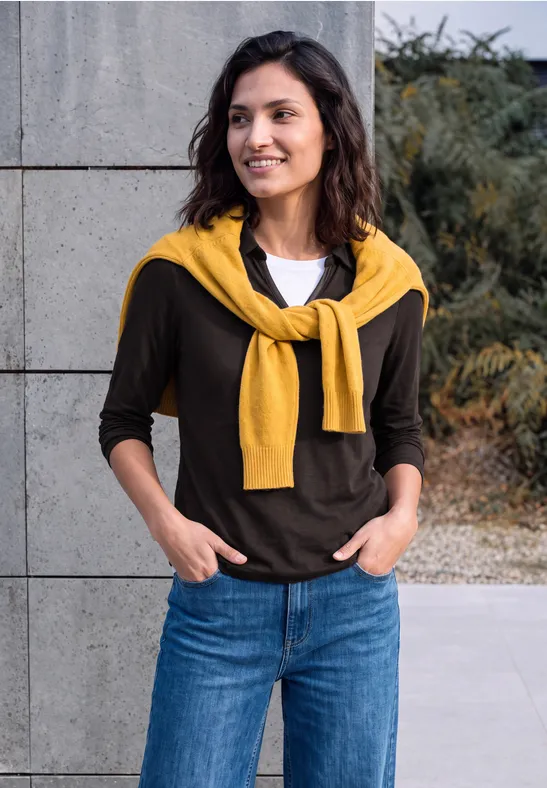 Longsleeve met overhemdkraag