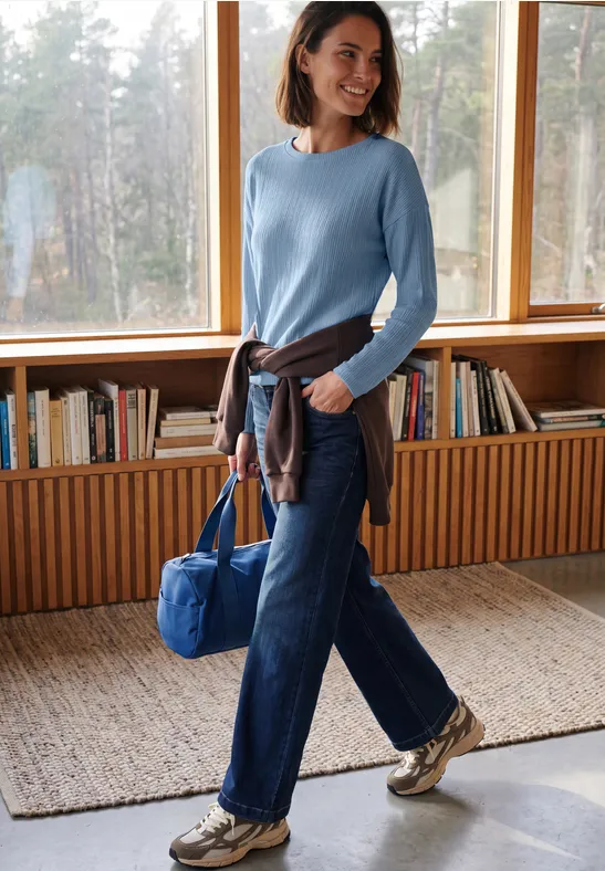 Ottoman Shirt mit Boat Neck