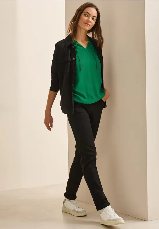 Thumbnail - Cecil Damen Tunika in Unifarbe in Grün, Gr: S