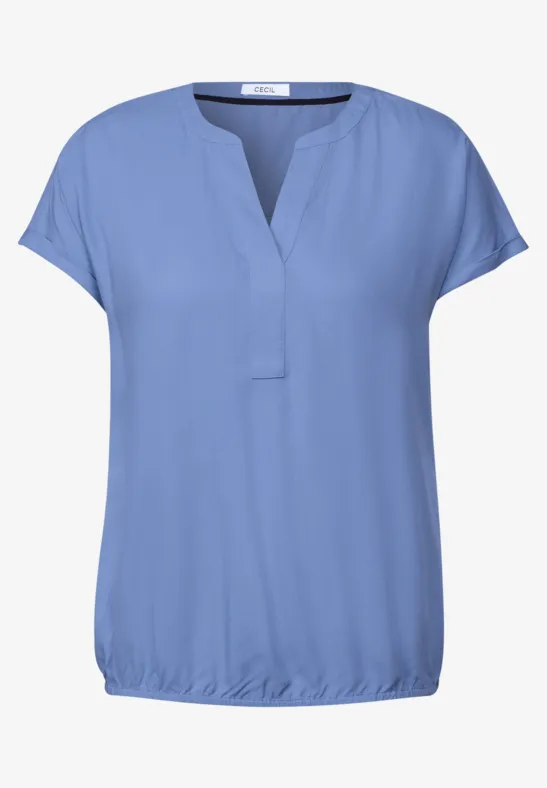 Thumbnail - Cecil Damen Bluse in Unifarbe in Blau, Gr: M
