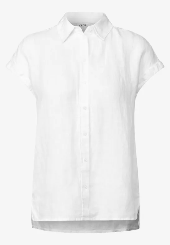 Thumbnail - Cecil Damen Leinen-Hemdbluse in Weiß, Gr: M