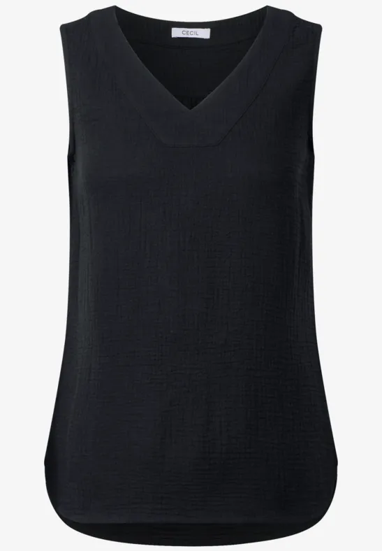 Thumbnail - Cecil Damen Musselin Blusentop in Schwarz, Gr: L