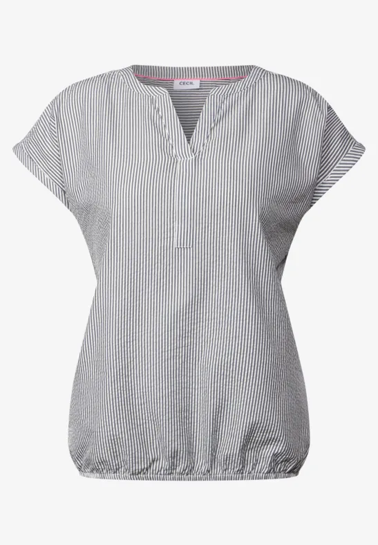 Thumbnail - Cecil Damen Seersucker Bluse in Grün, Gr: XL