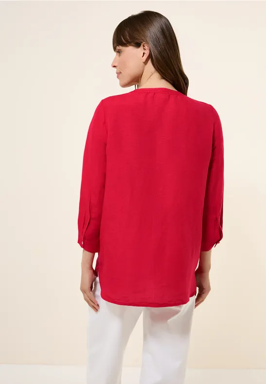 Leinenmix Tunika mit Knöpfen günstig online kaufen