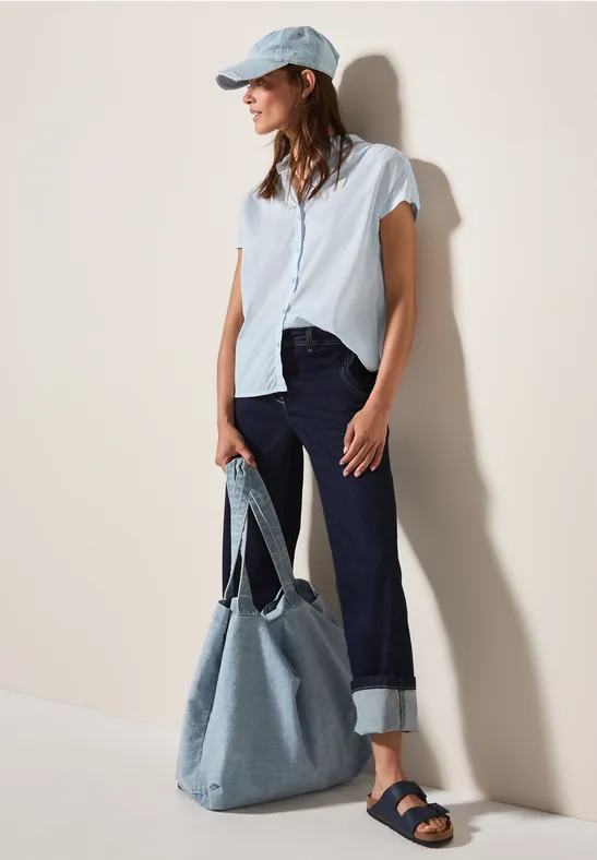 Thumbnail - Cecil Damen Gestreifte Hemdbluse in Blau, Gr: XL