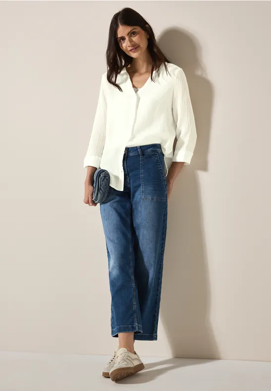 Thumbnail - Cecil Damen Musselin Bluse in Weiß, Gr: M