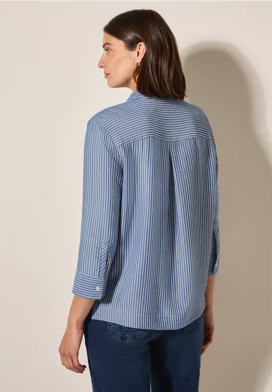Gestreifte Seersucker Bluse günstig online kaufen