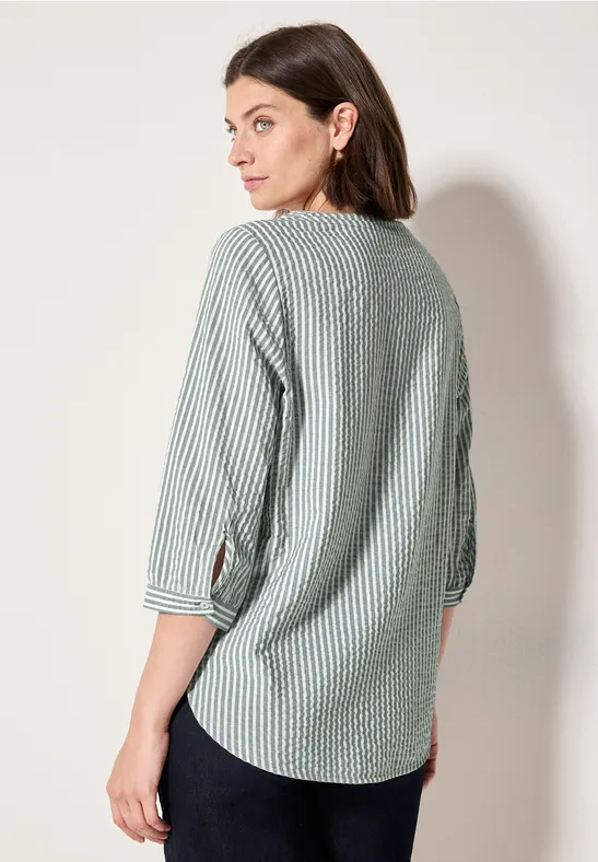 Gestreifte Seersucker Bluse günstig online kaufen