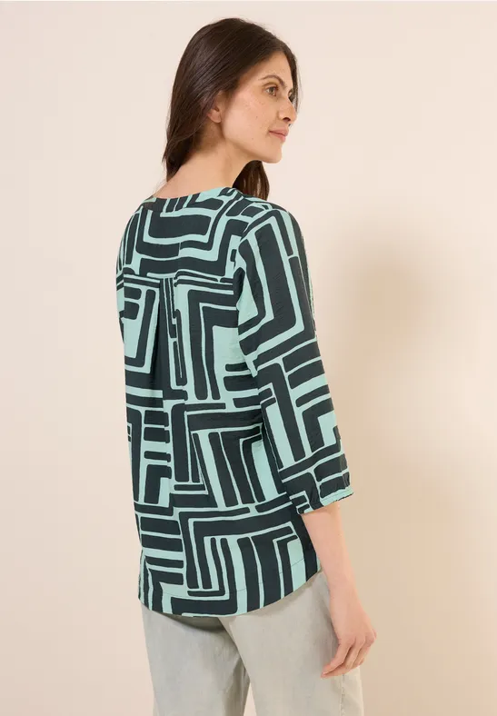 Gemusterte Strukturbluse günstig online kaufen