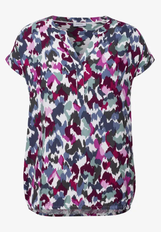 Thumbnail - Cecil Damen Gemusterte Bluse in Weiß, Gr: XS
