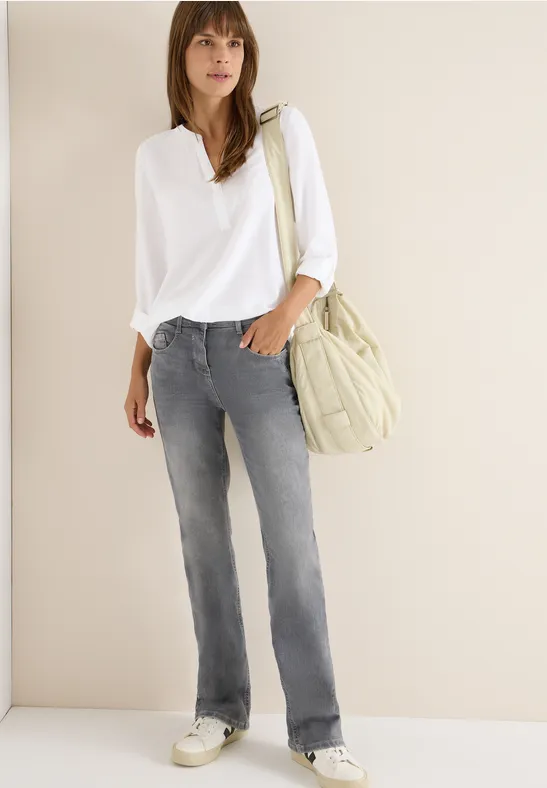 Thumbnail - Cecil Damen Bluse in Unifarbe in Weiß, Gr: L