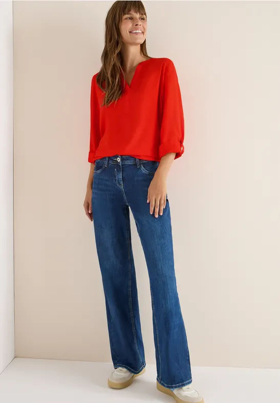 Thumbnail - Cecil Damen Bluse in Unifarbe in Orange, Gr: M