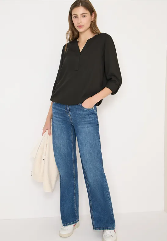 Thumbnail - Cecil Damen Bluse in Unifarbe in Grün, Gr: L