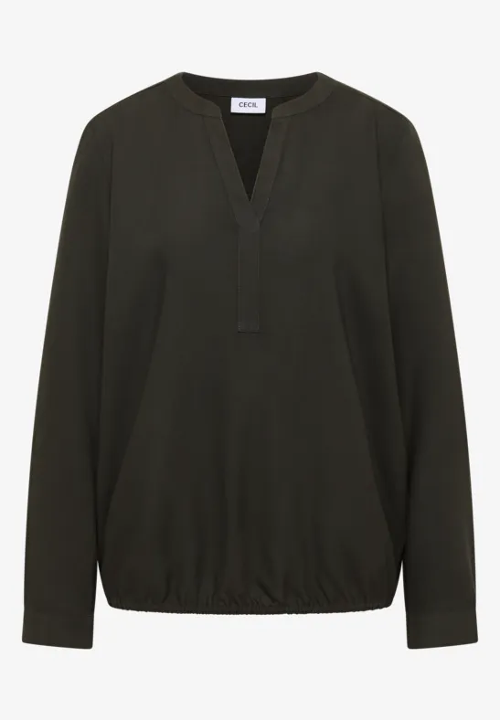 Thumbnail - Cecil Damen Bluse in Unifarbe in Grün, Gr: L