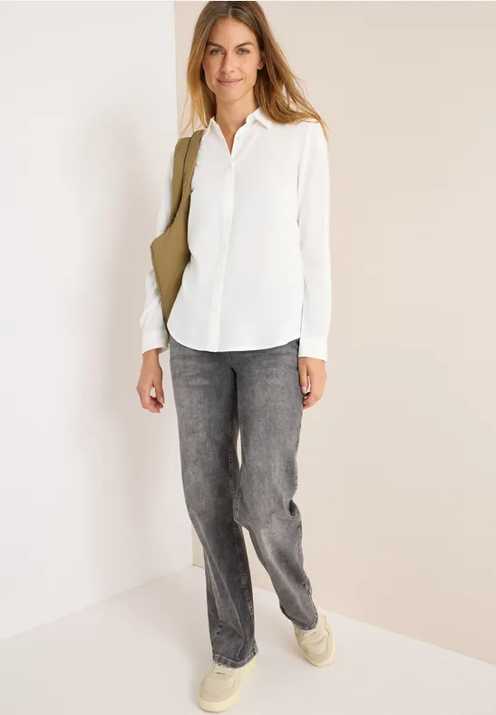 Thumbnail - Cecil Damen Hemdbluse in Unifarbe in Weiß, Gr: XL