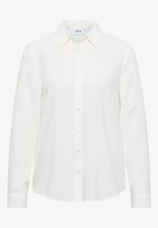 Thumbnail - Cecil Damen Hemdbluse in Unifarbe in Weiß, Gr: XL