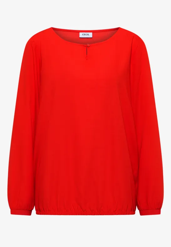 Thumbnail - Cecil Damen Bluse in Unifarbe in Orange, Gr: S